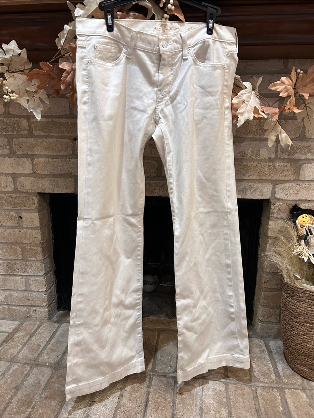 7 For All Mankind White Wide Leg Jeans EUC